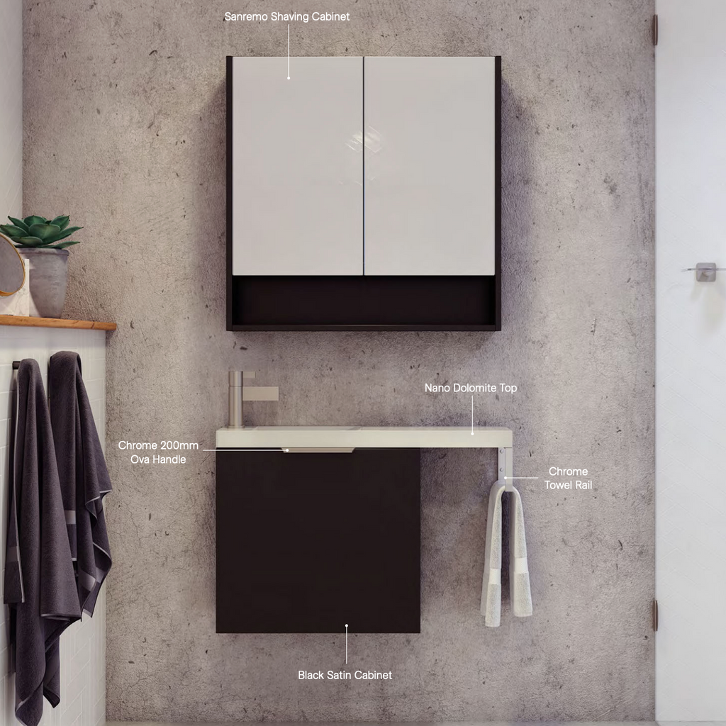 Timberline Oscar Wall Hung Compact Small Vanity