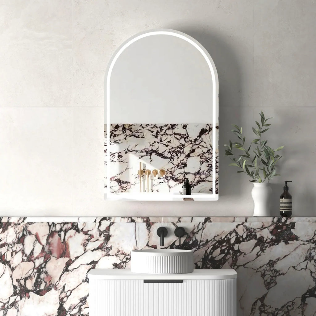 Otti Archie LED Shaving Cabinet - Matte White