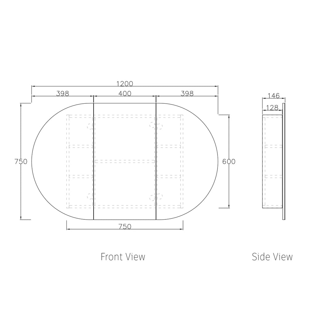 Otti Bondi Shaving Cabinet - Natural Oak