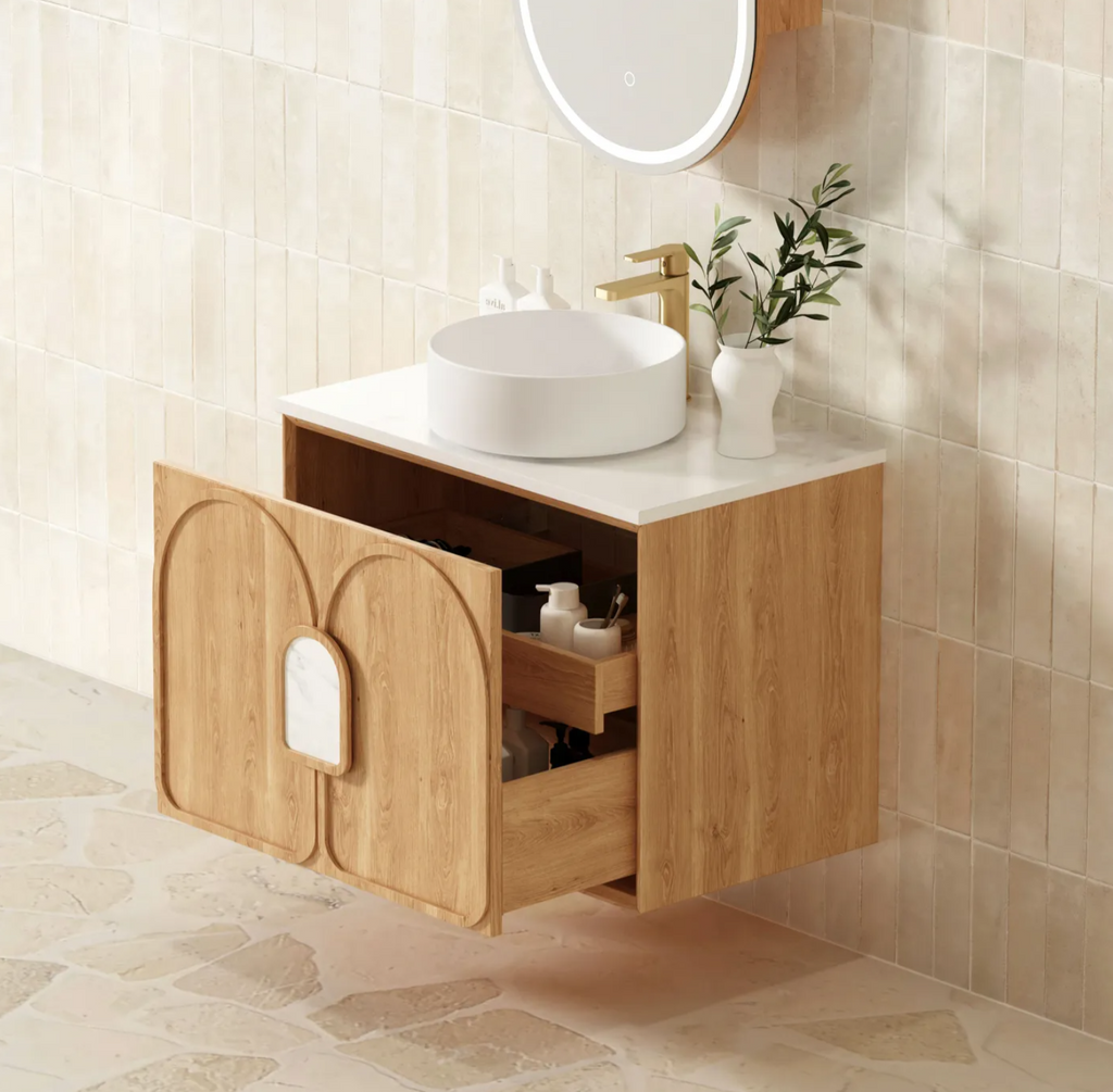 Otti Laguna Wall Hung Vanity - American Oak