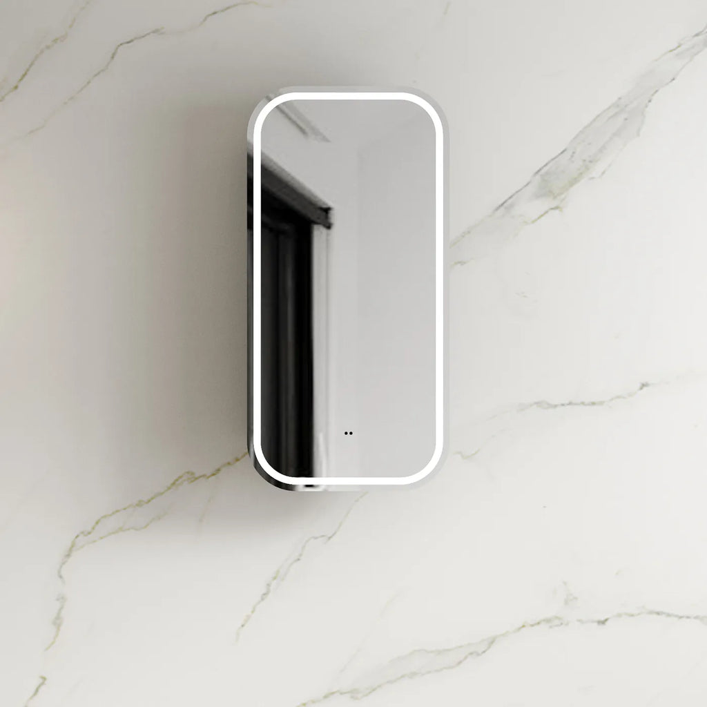Otti Newport Soft Square LED Shaving Cabinet - Matte White