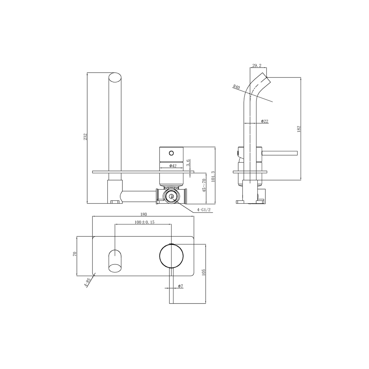 Otus Slimline SS Wall Mixer Rough-in Body – Wellsons
