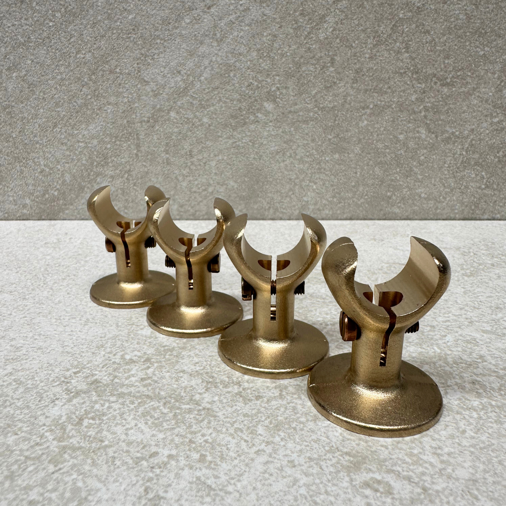 Haven Brass Pillar Clips for Outdoor Shower Copper Pipe