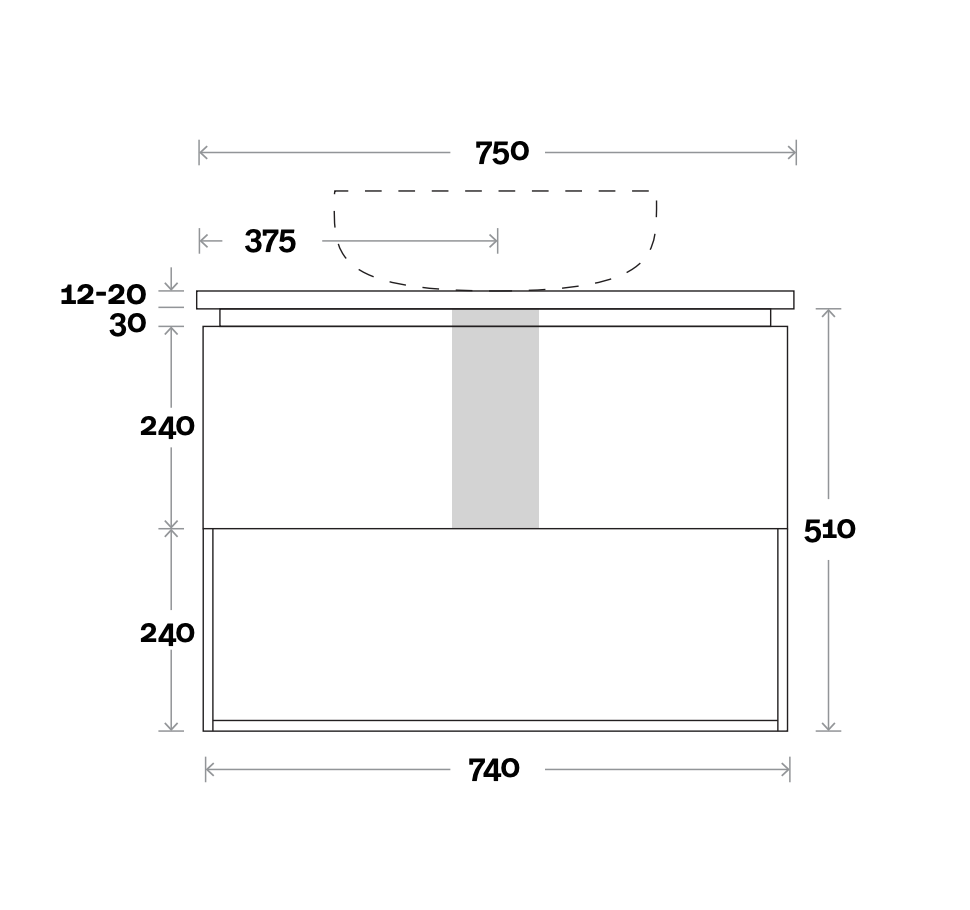 Marquis Oxford Ensuite Compact Vanity