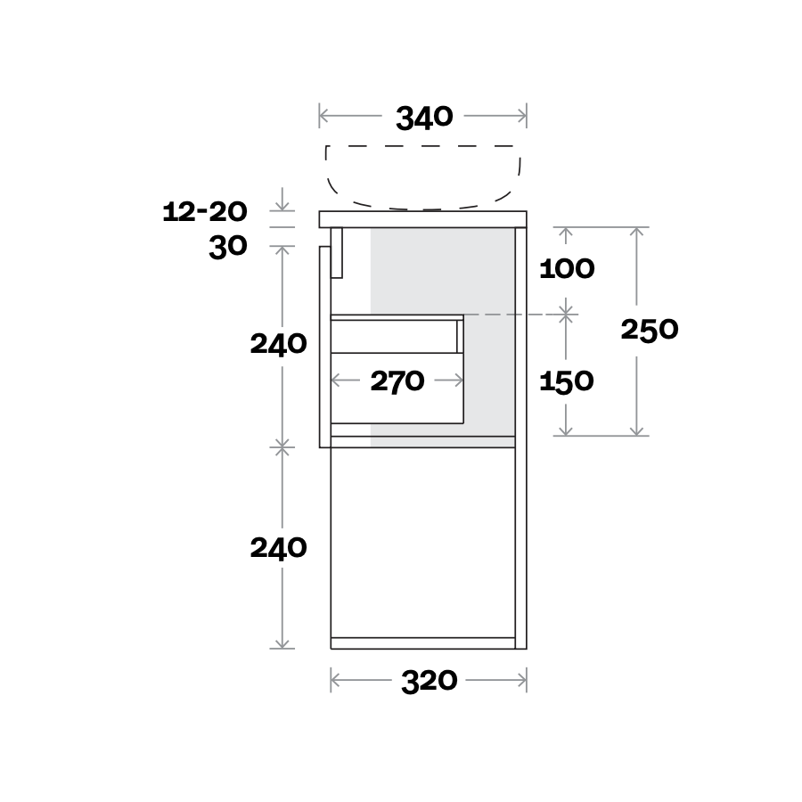 Marquis Oxford Ensuite Compact Vanity