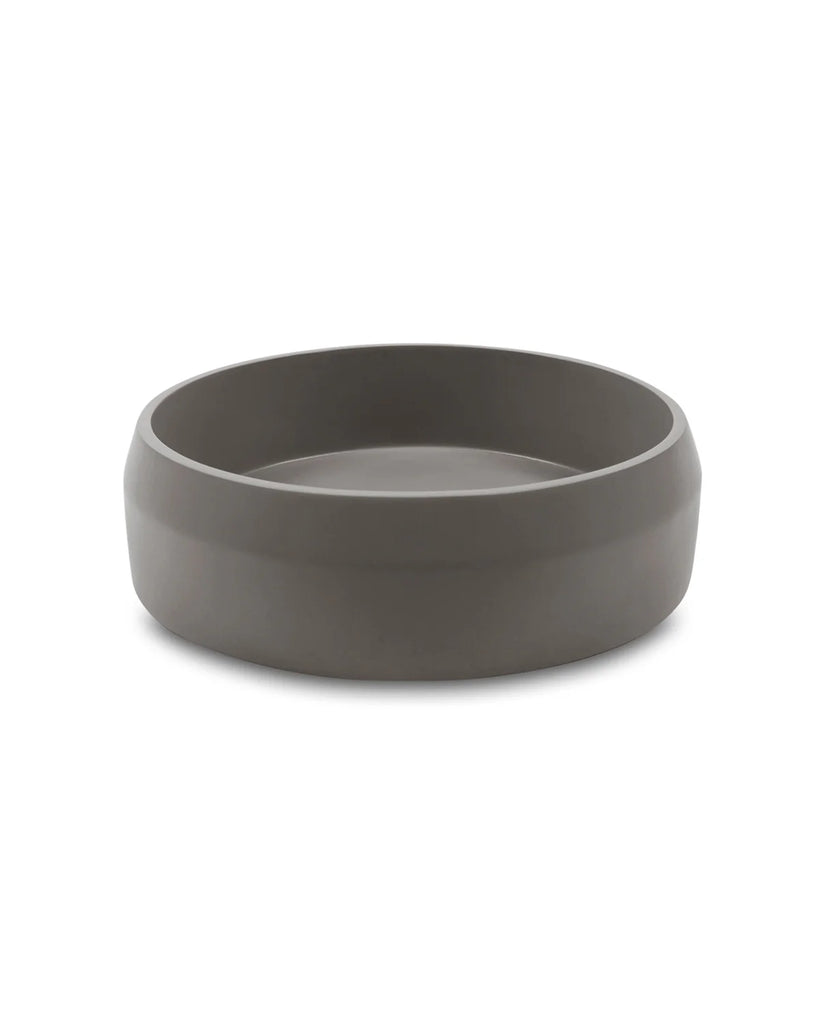 Nood Co Prism Circle Basin Wall Hung - Mid Tone Grey