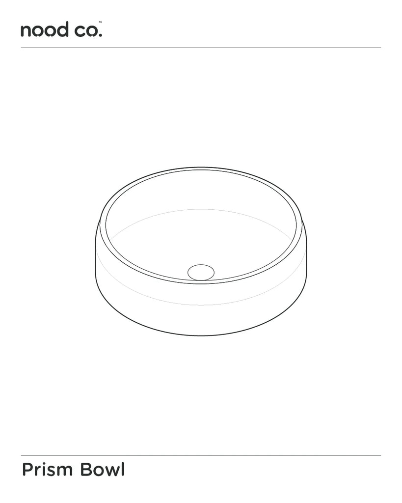 Nood Co Prism Circle Basin Wall Hung - Powder Blue