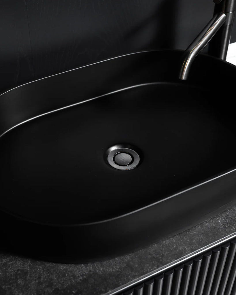 Nood Co Pill Basin Wall Hung - Charcoal