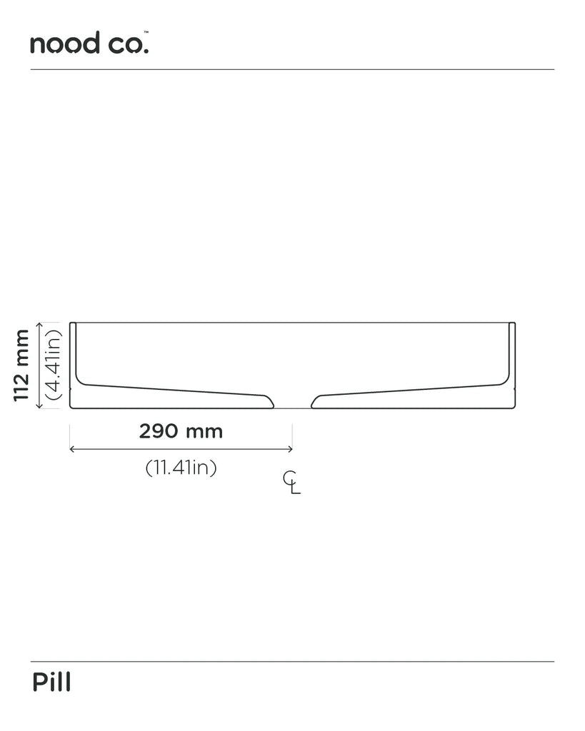 Nood Co Pill Basin Wall Hung - Clay