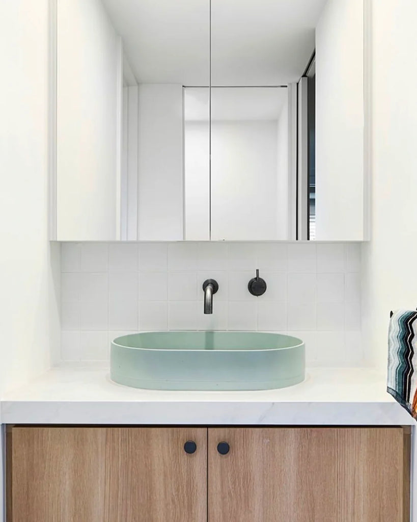 Nood Co Pill Basin Wall Hung - Mint