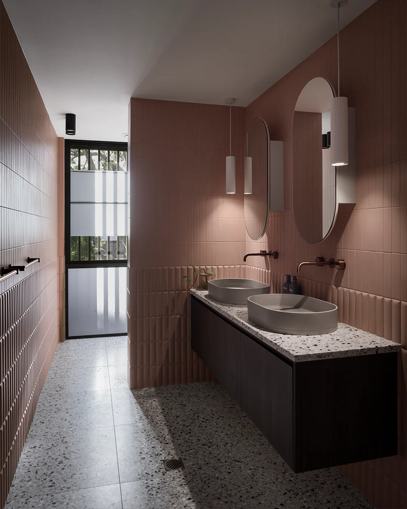 Nood Co Pill Basin Wall Hung - Sky Grey