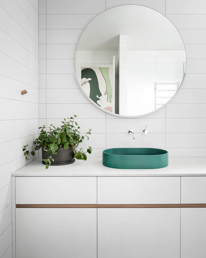 Nood Co Pill Basin Wall Hung - Teal