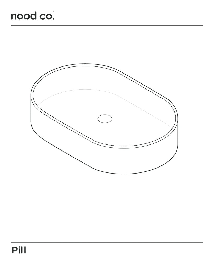 Nood Co Pill Basin Wall Hung - Teal