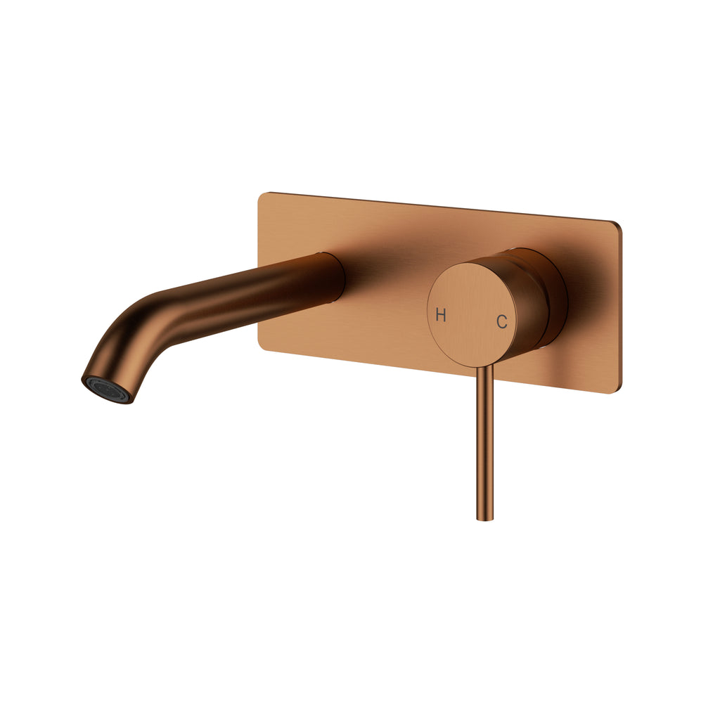 Otus Slimline Wall Basin Mixer Trim Kit - Brushed Copper