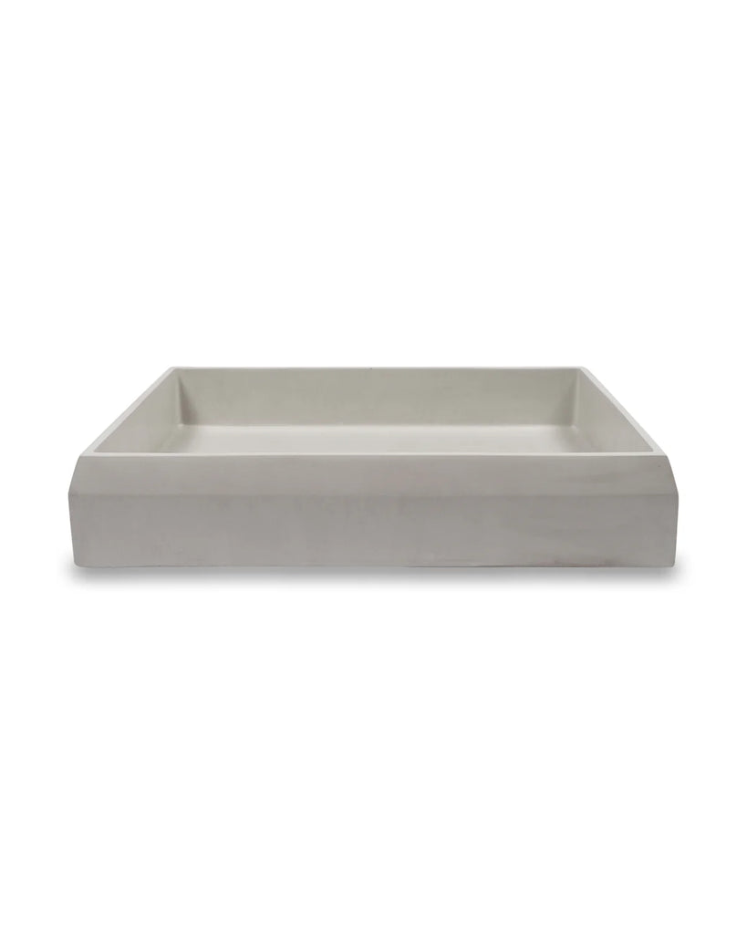 Nood Co Prism Rectangle Basin Wall Hung - Sky Grey