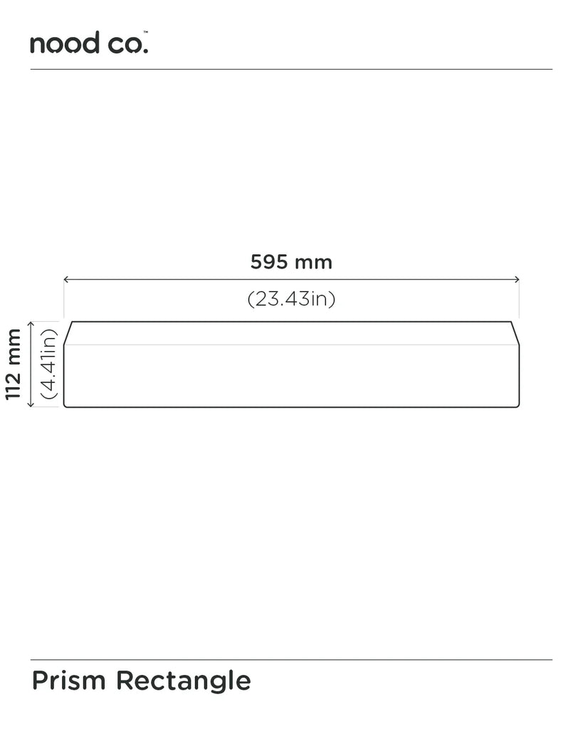 Nood Co Prism Rectangle Basin Wall Hung - Powder Blue