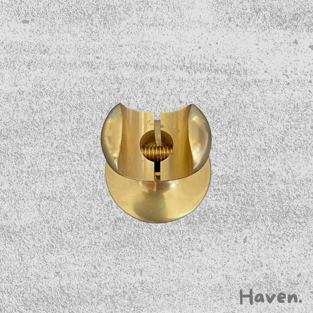 Haven Brass Pillar Clips for Outdoor Shower Copper Pipe