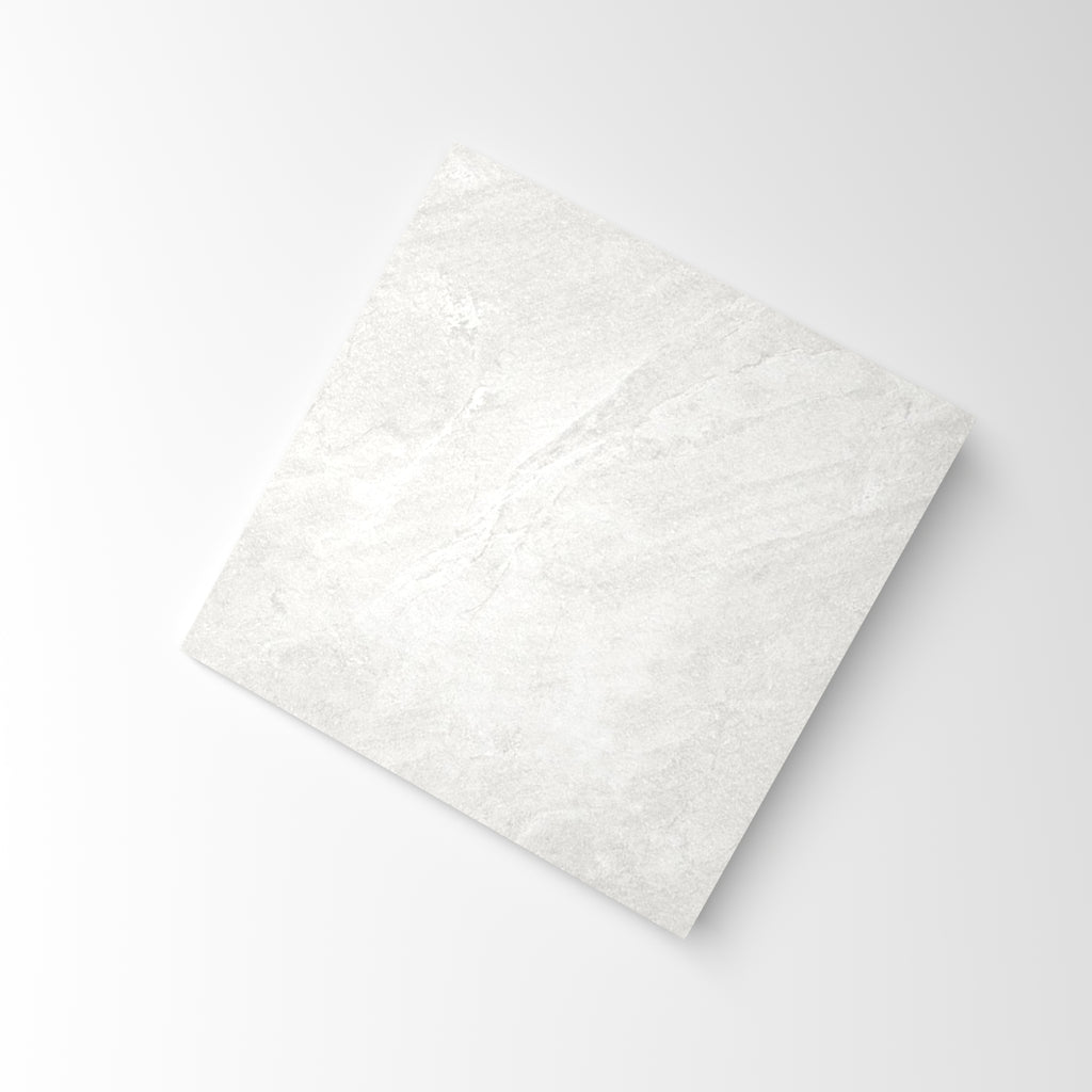Quartz Bianco Natural Stone Look Tile 600x600