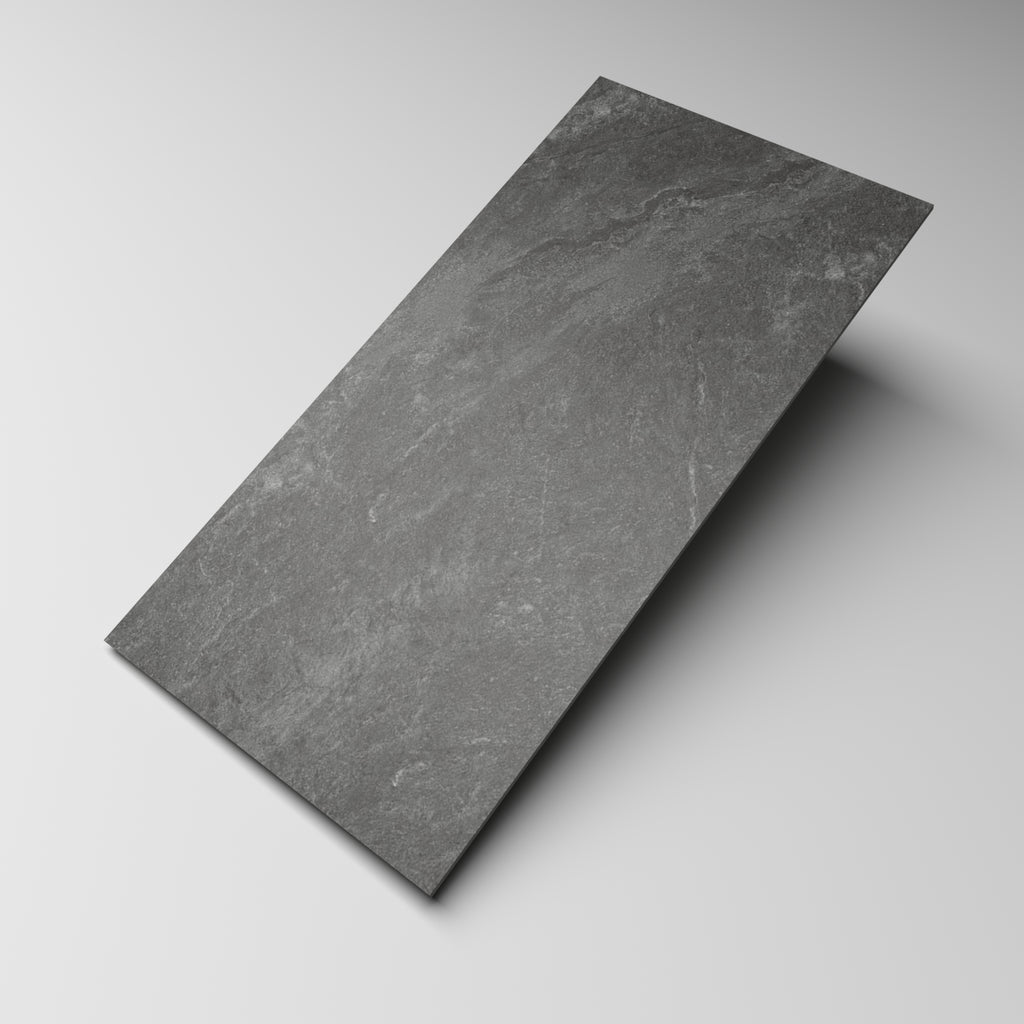 Quartz Charcoal Natural Stone Look Tile 600x1200