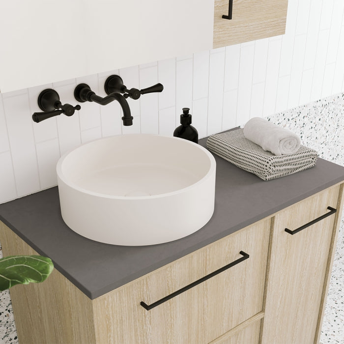 Fienza Jada Round Concrete Above Counter Basin - Warm White