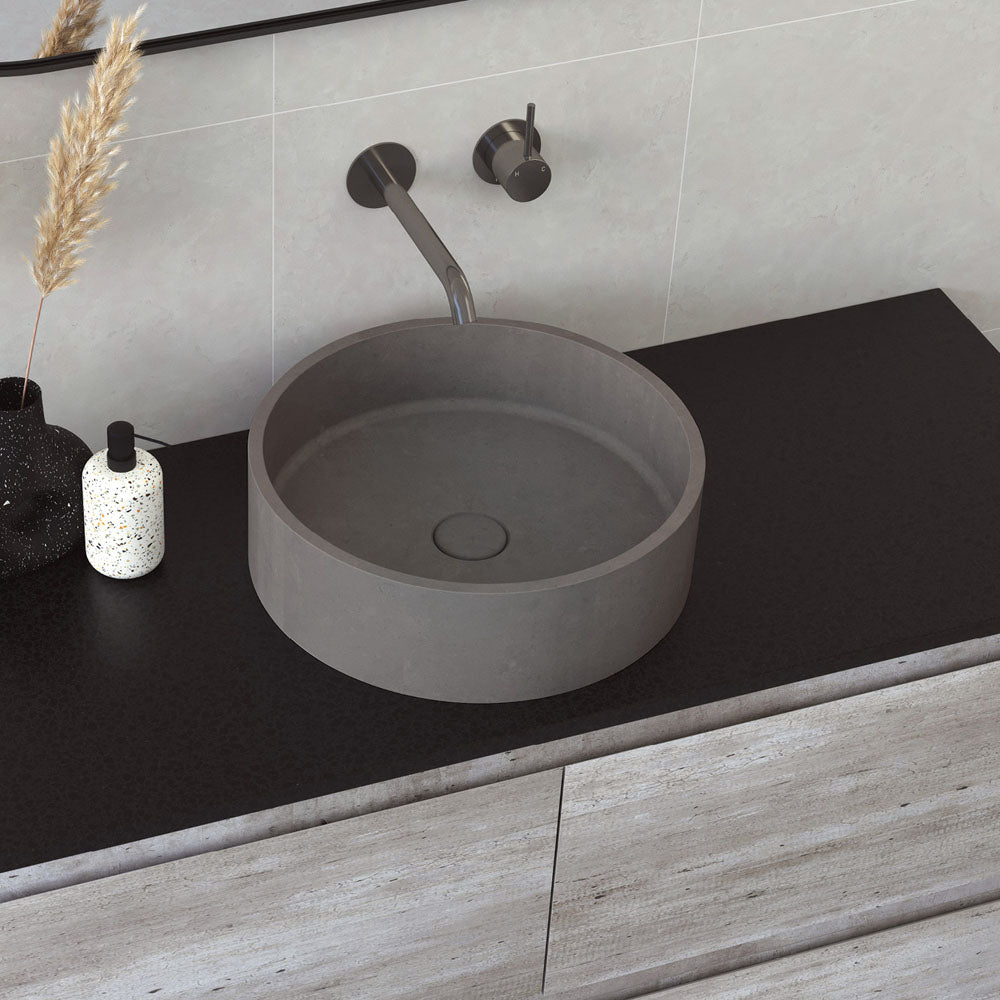 Fienza Jada Round Concrete Above Counter Basin - Warm Grey