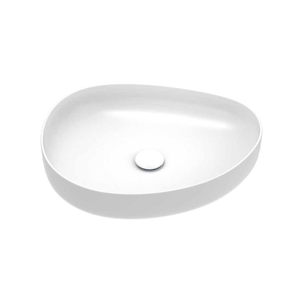 Fienza Pebble Above Counter Basin - Matte White