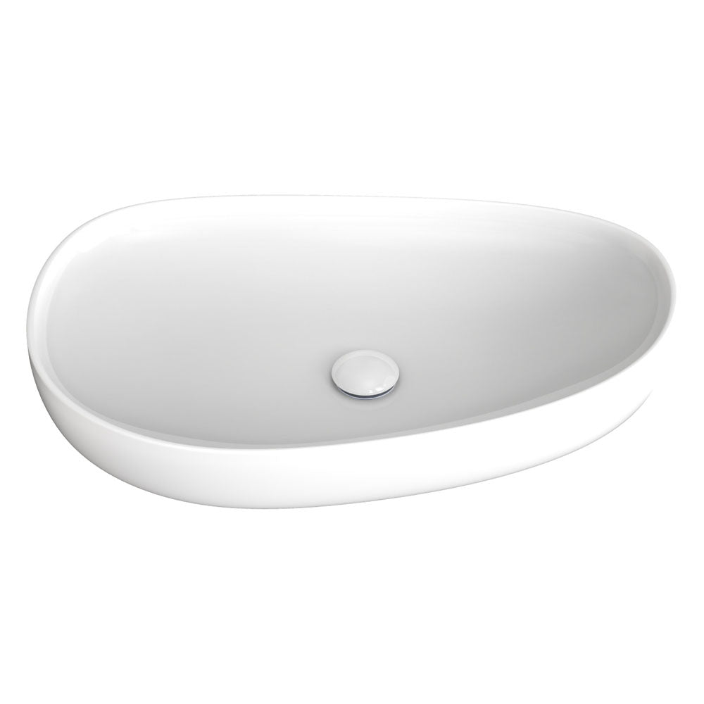 Fienza Pebble Above Counter Basin - Gloss White