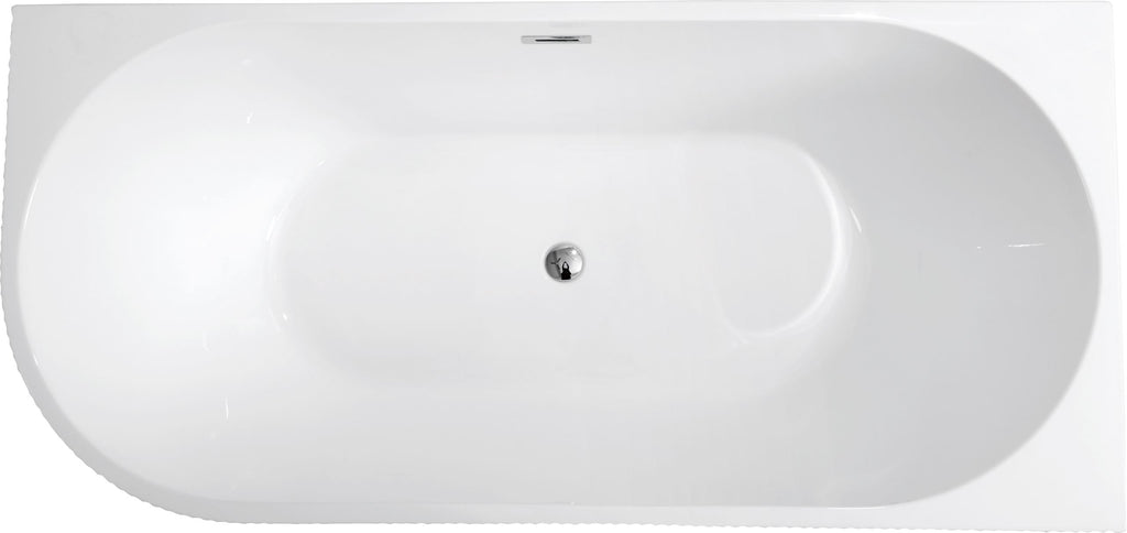 Rosely V Groove Right Hand Corner Bathtub Matt White