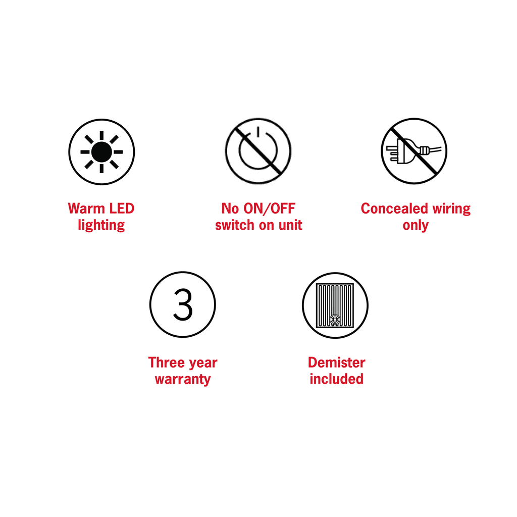 Thermogroup Ablaze Premium RS Range Back-Lit Mirror