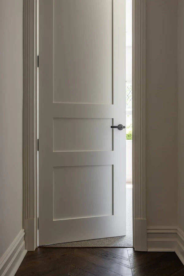 Manovella Knurled Passage Door Handle - Rosedale - Matte Black