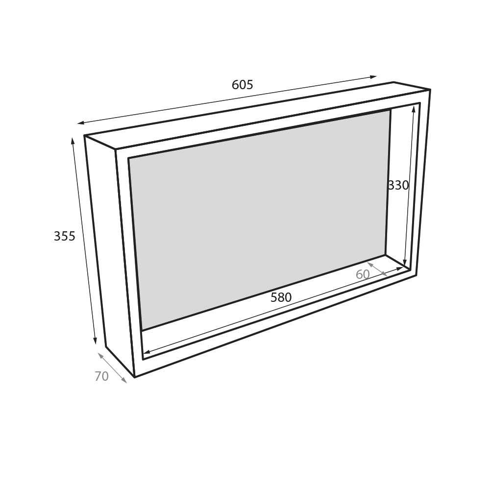 Radiant Thermaniche Wall & Shower Niches 355 x 605 x 70mm