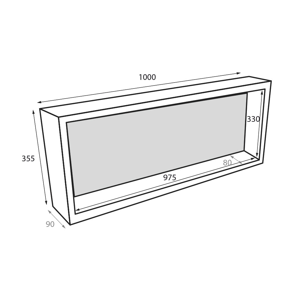 Radiant Thermaniche Wall & Shower Niches 355 x 1000 x 90mm