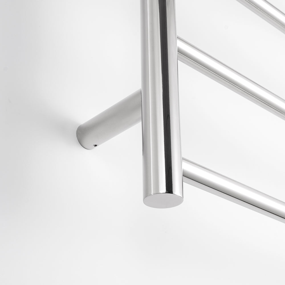 Radiant Heating Round Bars 240V Heated Towel Rails Polished 750 x 750