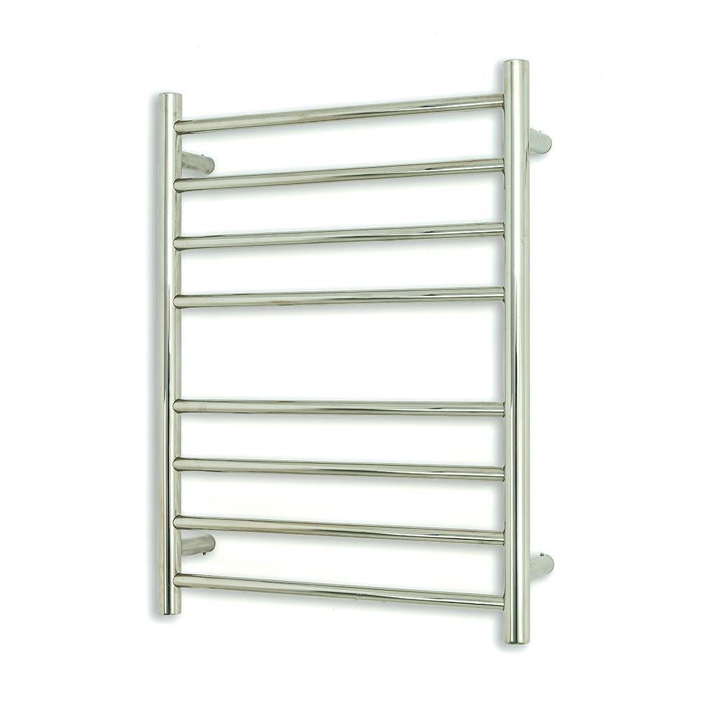 Radiant Heating Round Bars 240V Heated Towel Rails Polished 530 x 700