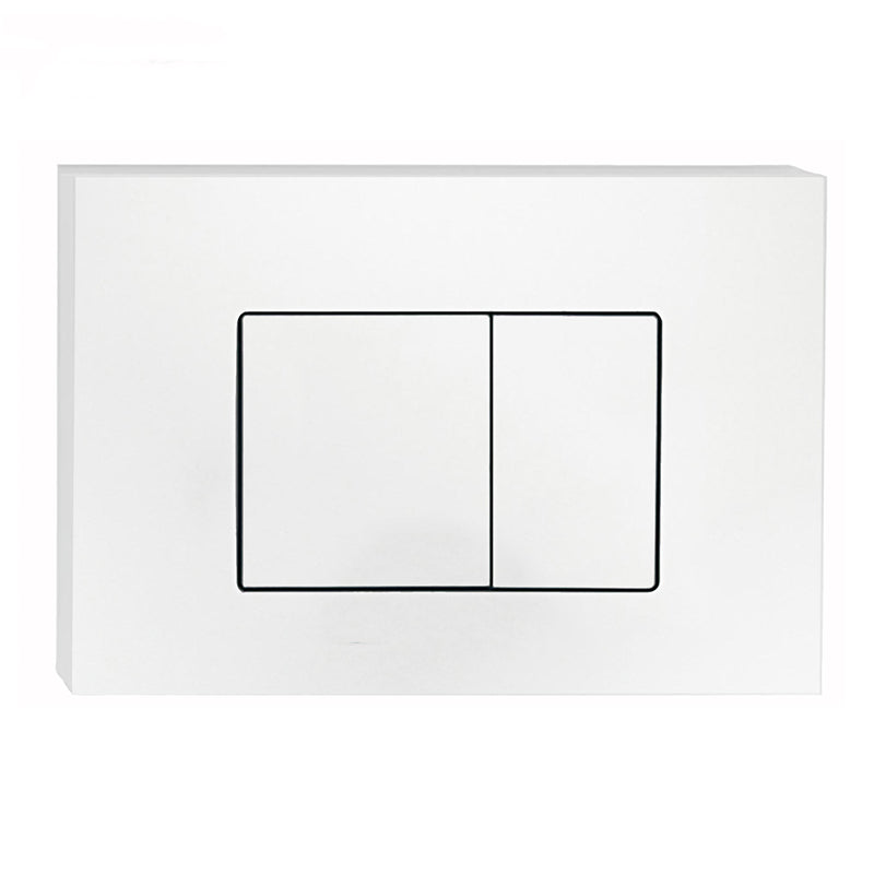 R&T Square Button Flush Plate - Gloss White