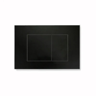 R&T Square Button Flush Plate for In-wall Concealed Cistern - Matte Black