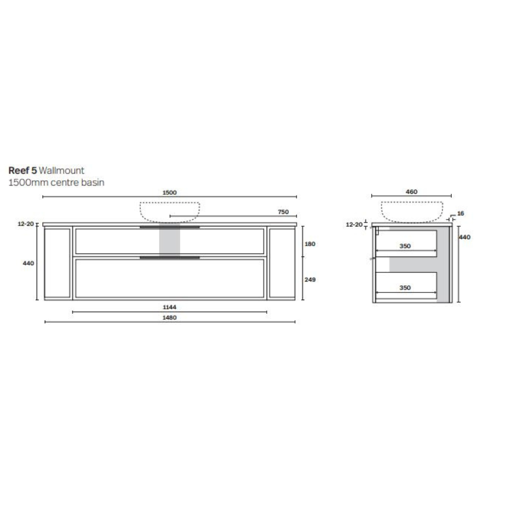 Marquis Reef Wall Hung Vanity