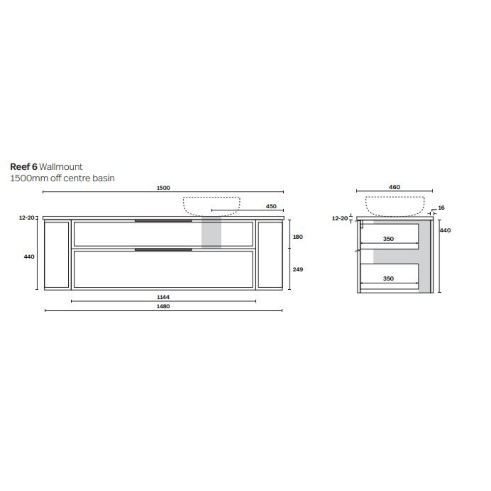 Marquis Reef Wall Hung Vanity
