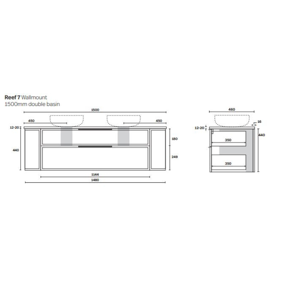 Marquis Reef Wall Hung Vanity