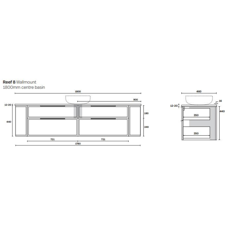 Marquis Reef Wall Hung Vanity