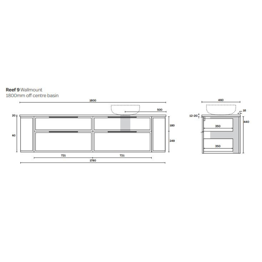 Marquis Reef Wall Hung Vanity