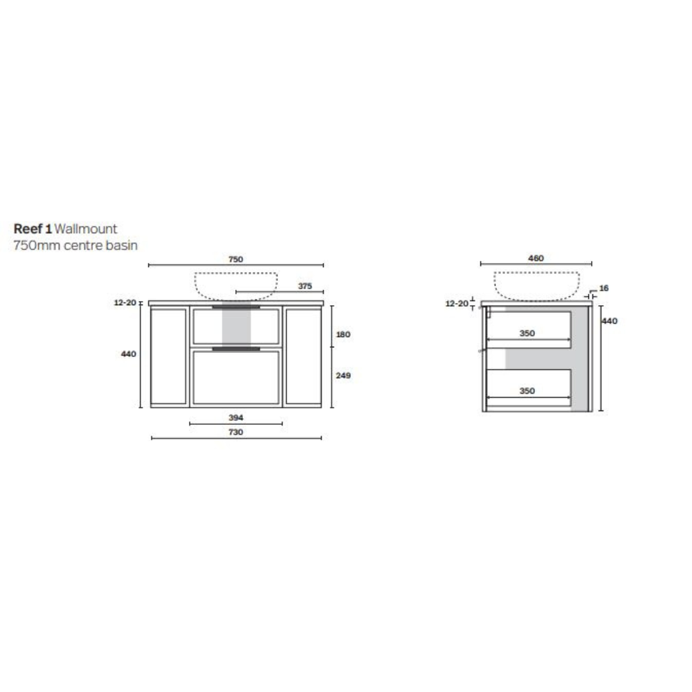 Marquis Reef Wall Hung Vanity