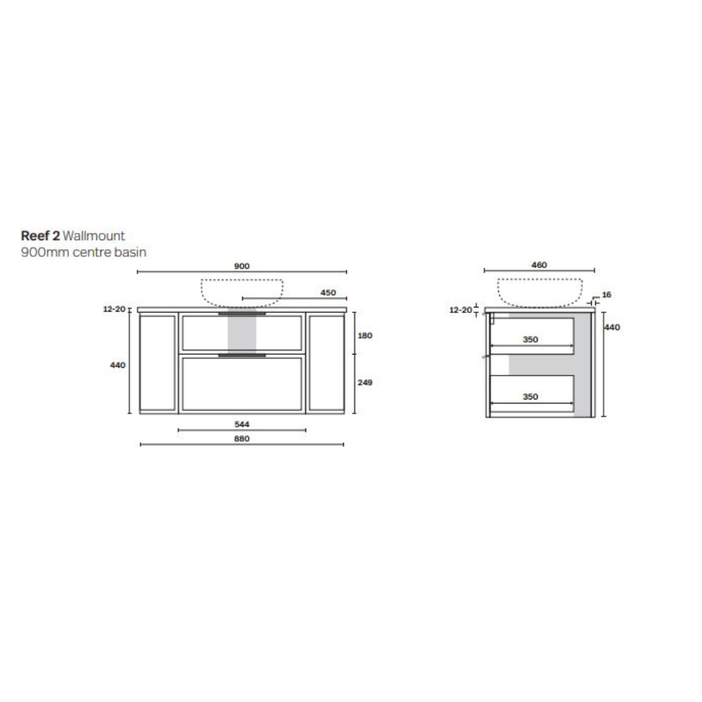 Marquis Reef Wall Hung Vanity