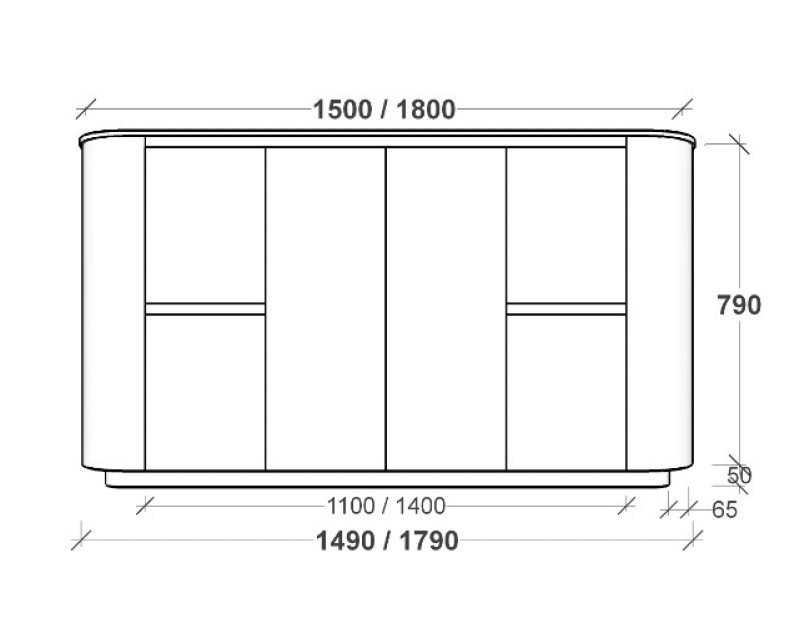 Rifco Contour Supreme Vanity with Caesarstone and Basin