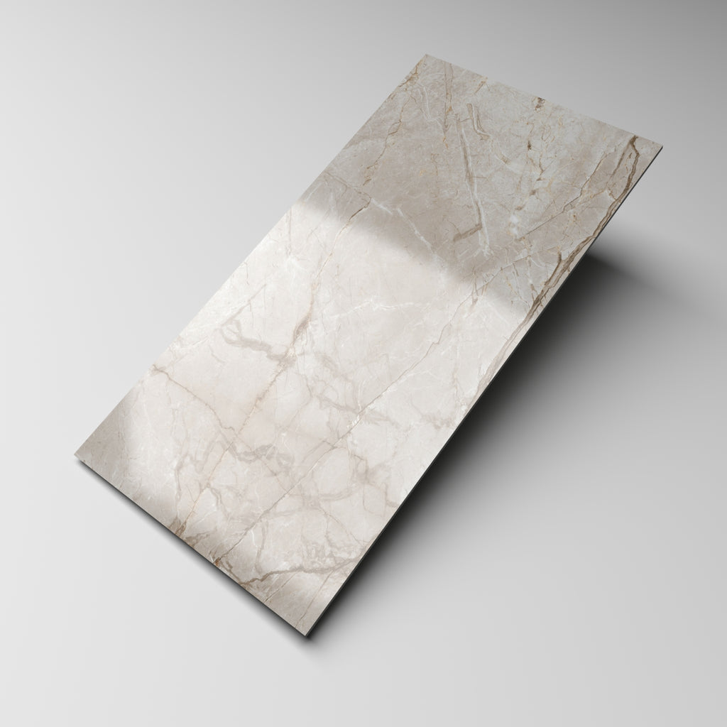 Root Ivory Polished Marble Look Tile 300x600