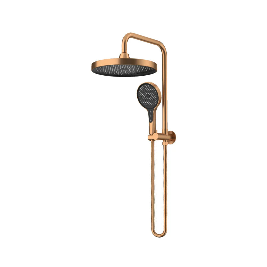 Amoza Round Mini Combo Twin Shower Set Top Inlet