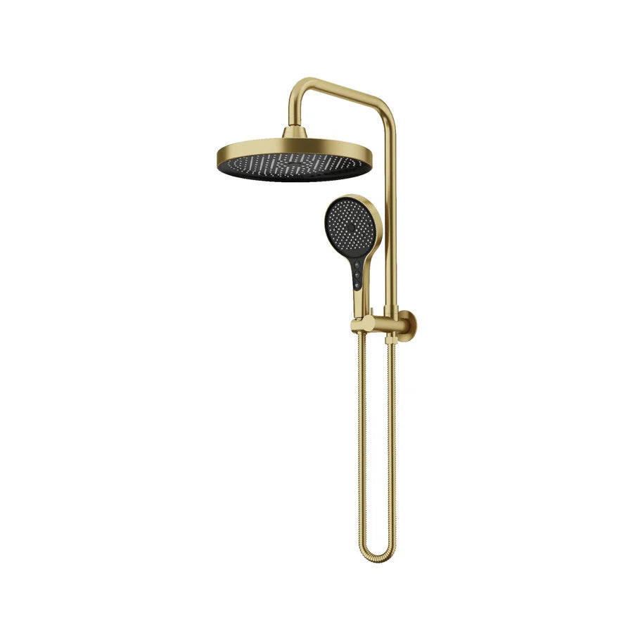 Amoza Round Mini Combo Twin Shower Set Top Inlet