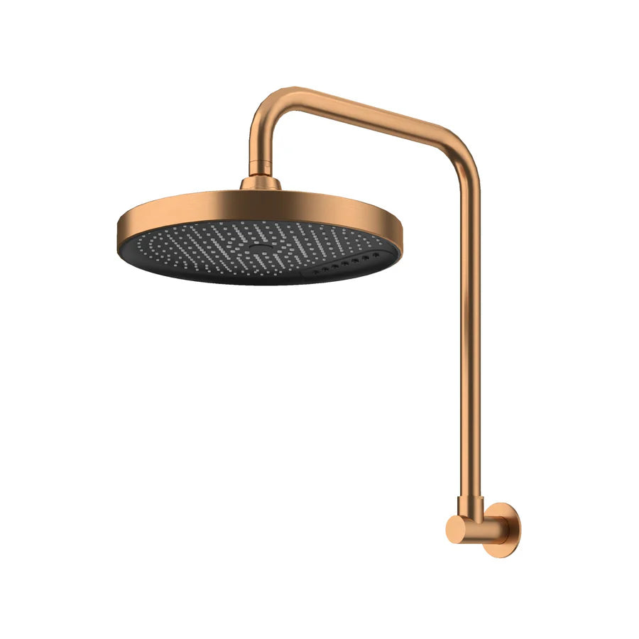 Amoza Gooseneck Shower Arm & Round Shower Head Set