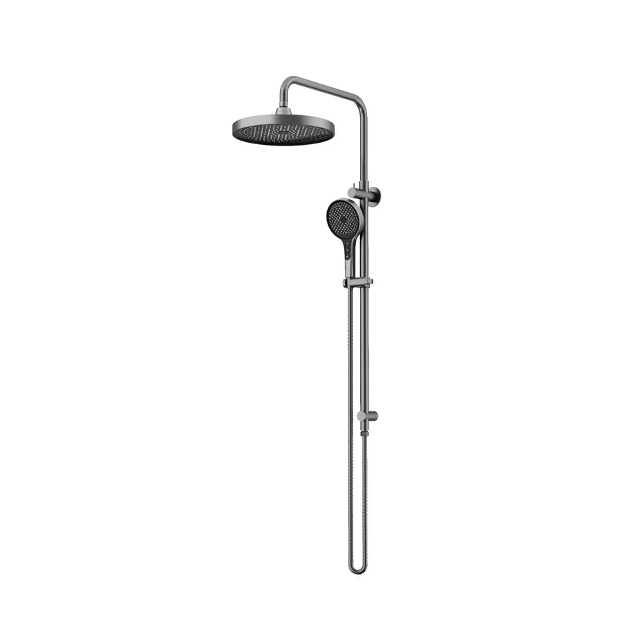 Amoza Twin Shower On Rail - Gunmetal