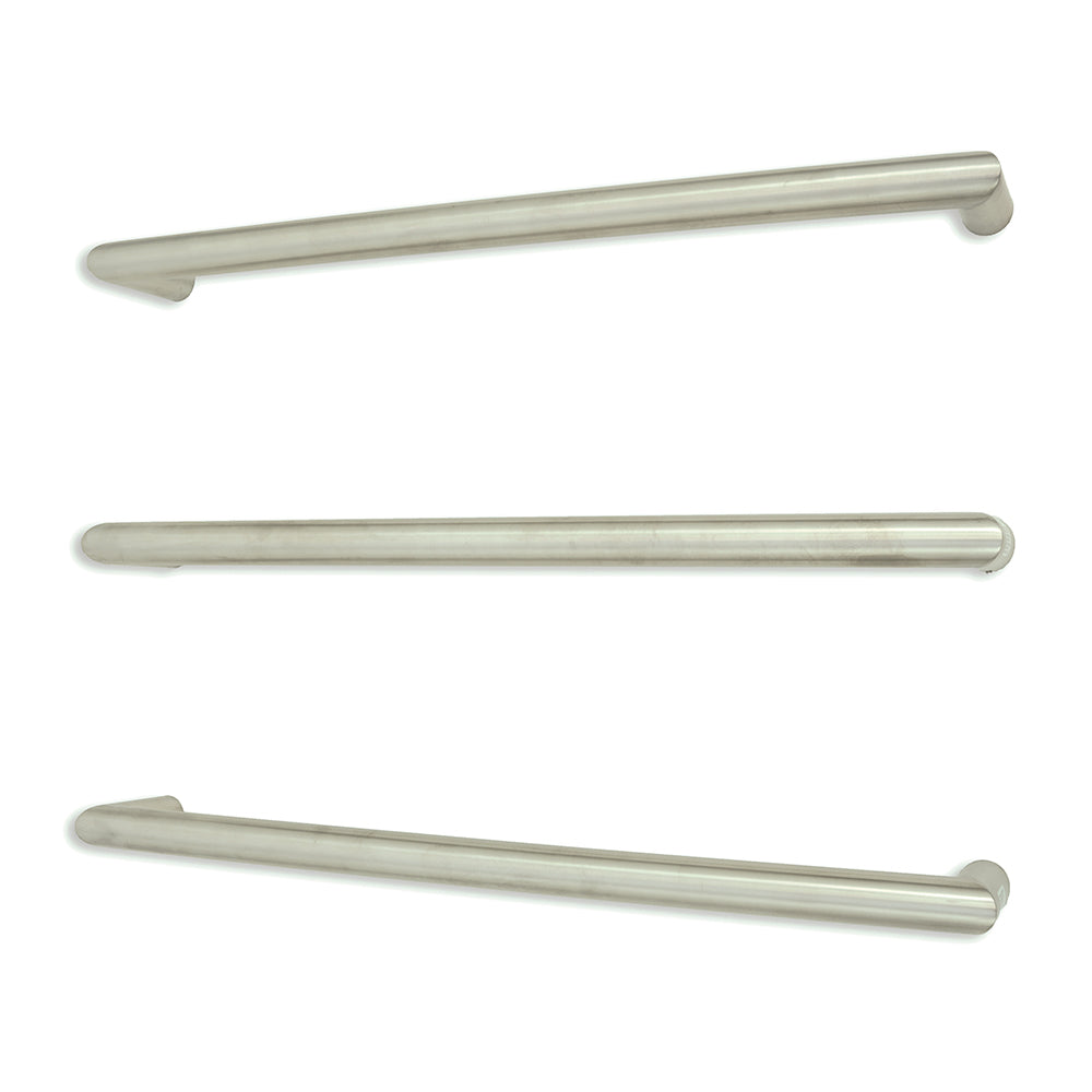 Radiant Heating Single Round Bar 12V Heated Towel Rail Polished 650